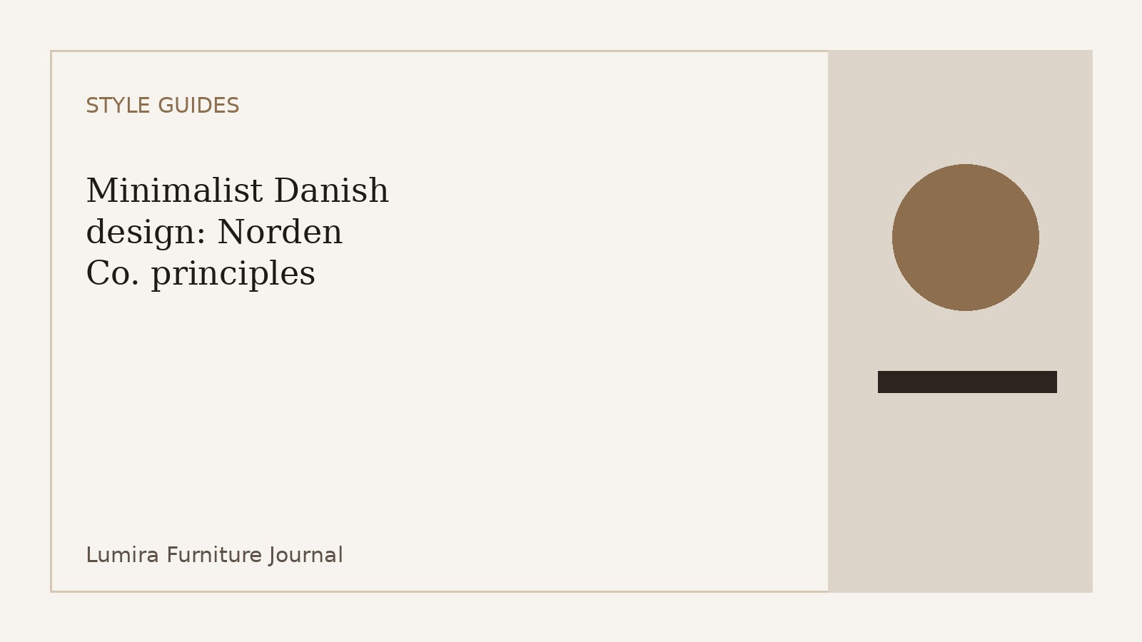 Minimalist Danish design: Norden Co. principles