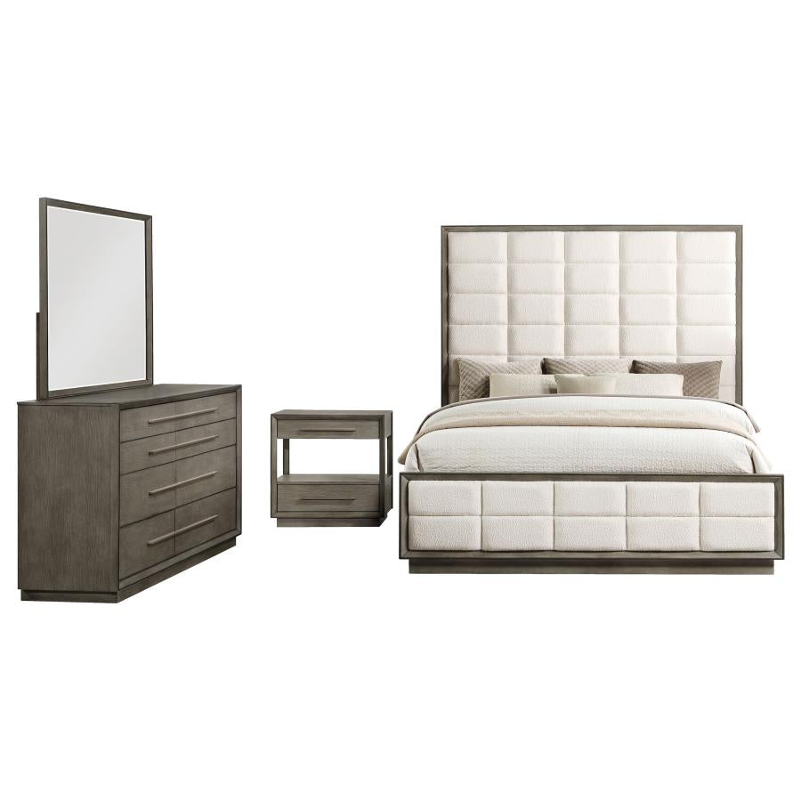 Bed Sets - Durango 4-piece Eastern King Bedroom Set Taupe Oak