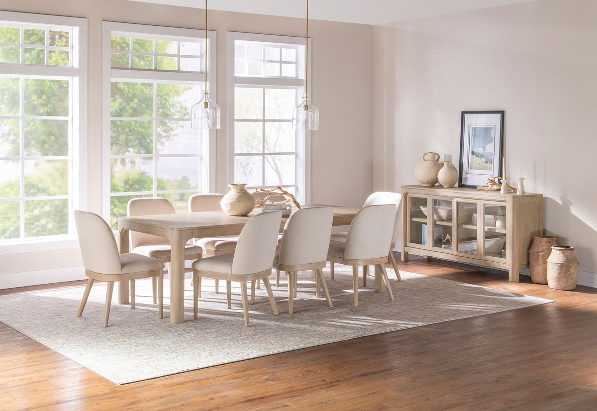 Solano Weathered Mango 9-piece Extension Table Dining Set