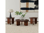 Dale Round Solid Mango Wood Coffee Table Brown