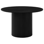Hamlyn 5-piece Round Wood Dining Set Wheat and Black
