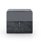 ESF Furniture - Onyx 6 Piece Queen Size Bedroom Set in Metallic Matte - ONYXQS-6SET