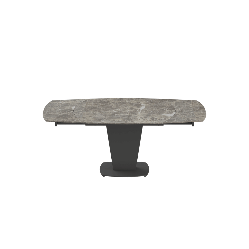 ESF Furniture - 2417 Dining Table Grey Taupe 3 Piece Dining Room Set - 2417TABLEBROWN-3SET