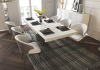 ESF Furniture -  Wave Dining Table 7 Piece Dining Room Set w/2-ext in White - WAVETABLEWHITE-7SET
