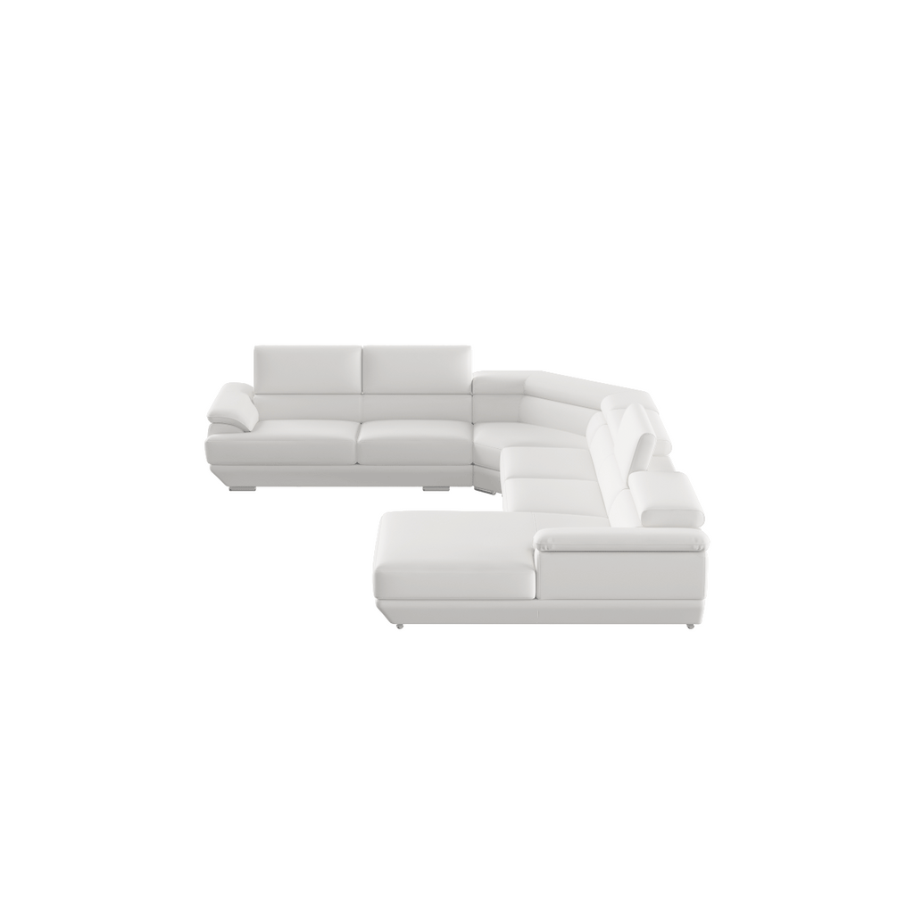 ESF Furniture - 430 Sectional in Pure White - 430RIGHTPUREWHITE