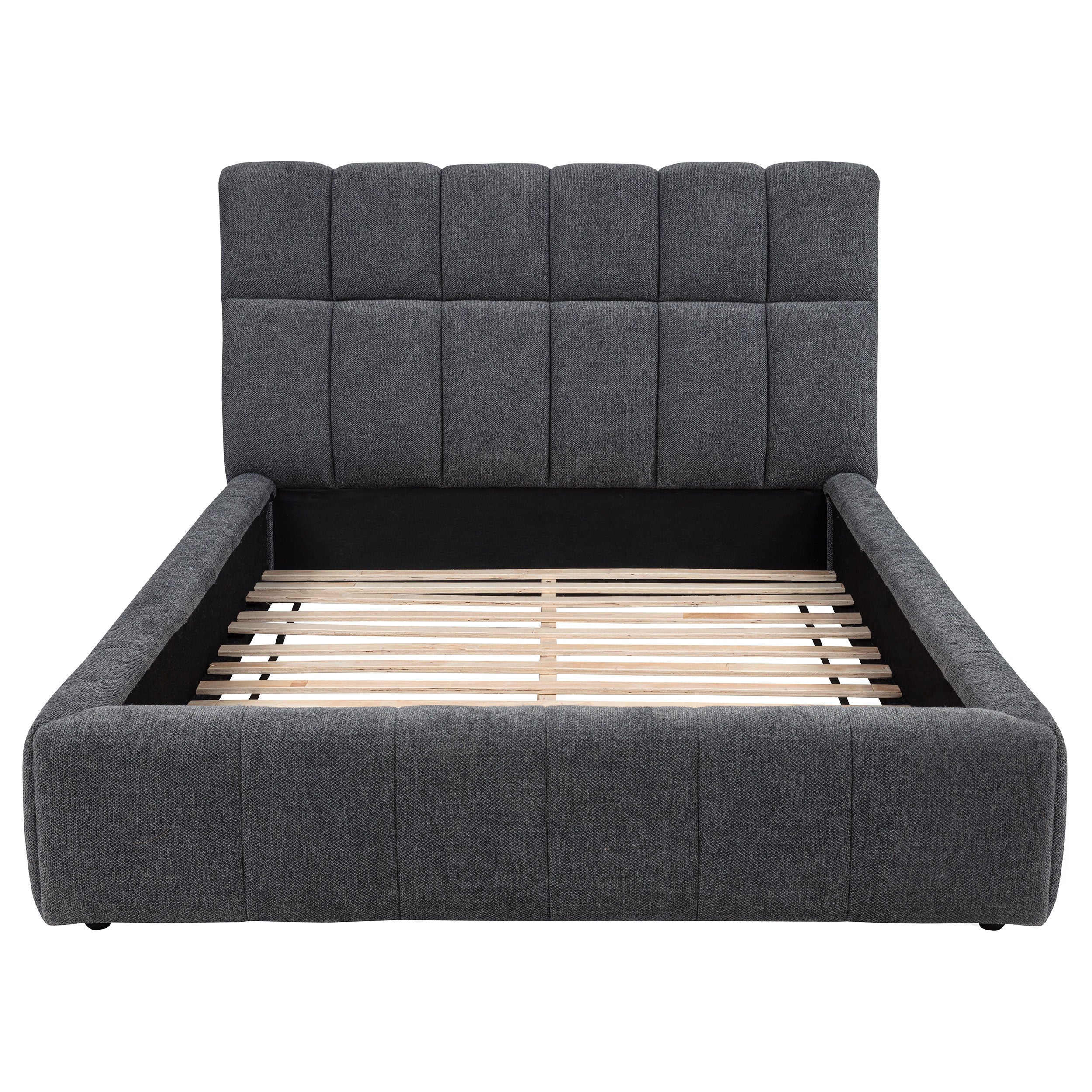 Nollet 48-inch Upholstered Eastern King Platform Bed Cream