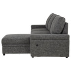Demko Sleeper Sectional Sofa with Speaker and Storage Chaise Granite