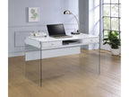 Dobrev 48-inch 2-drawer Writing Desk White High Gloss