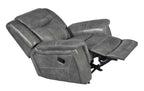 Conrad 3-piece Upholstered Padded Arm Motion Sofa Set Grey