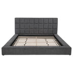 Dreux Upholstered Eastern King Panel Platform Bed Cream