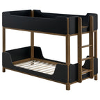 Alevera Metal Twin Over Twin Bunk Bed with Ladder White