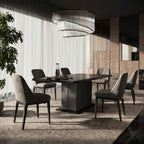 ESF Furniture - Aris 9 Piece Dining Room Set in Onyx - ARISTABLE-CHAIR-9SET
