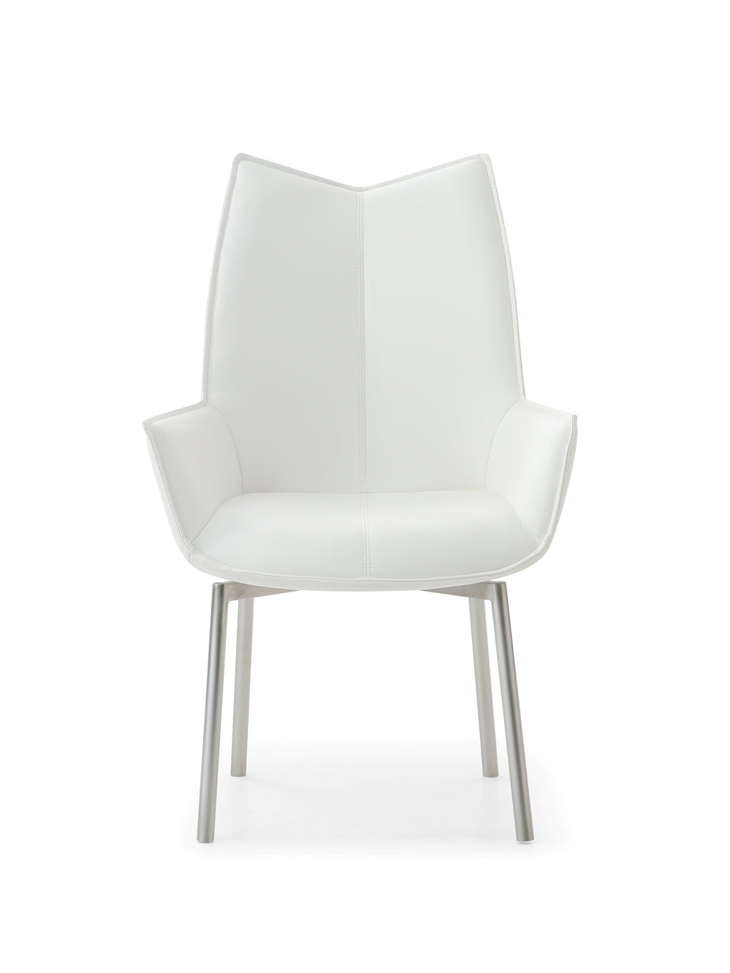 ESF Furniture - 9087 Dining Table 7 Piece Dining Room Set in White - 9087TABLEWHITE-7SET