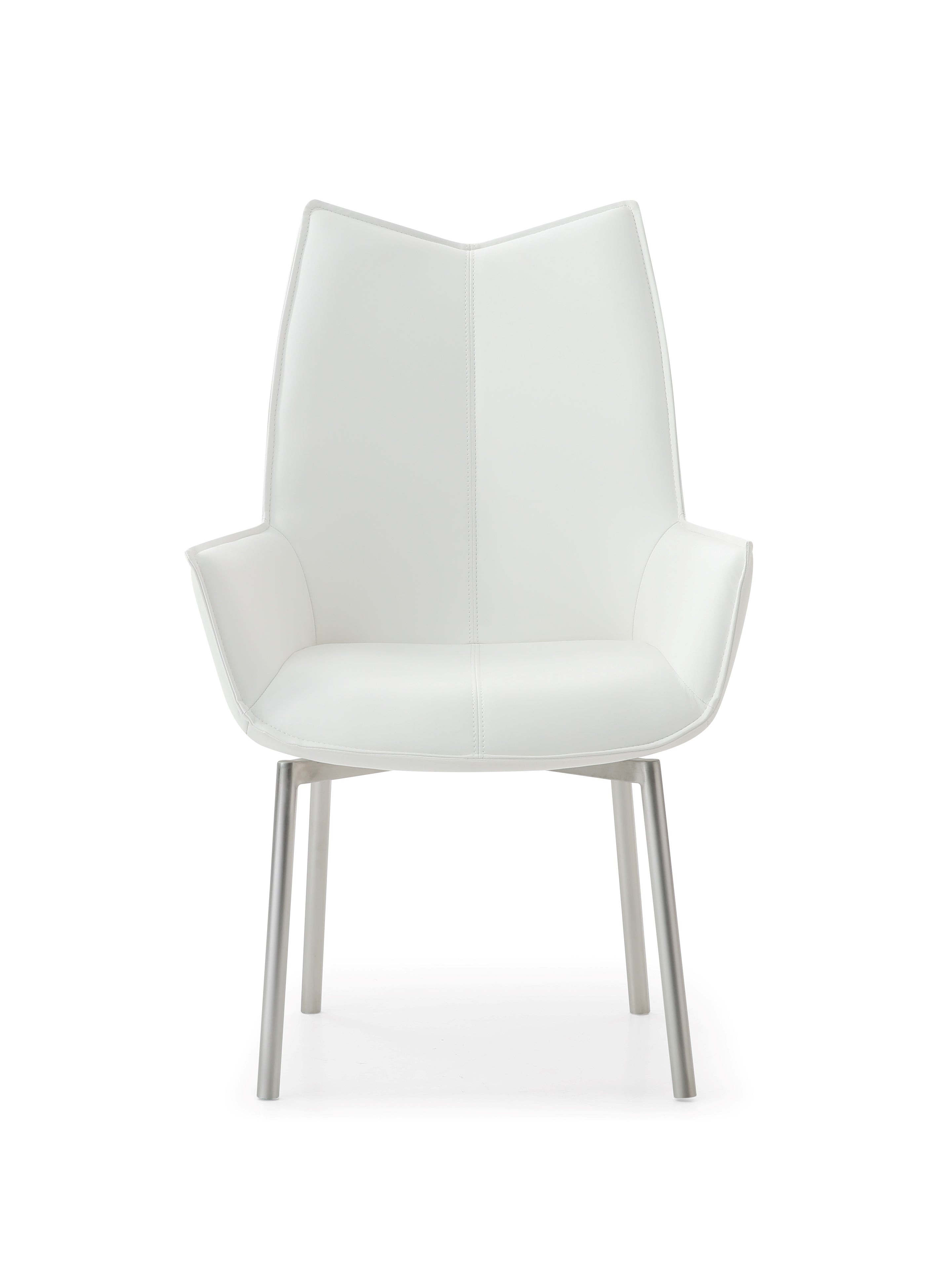 ESF Furniture - 9087 Dining Table 7 Piece Dining Room Set in White - 9087TABLEWHITE-7SET