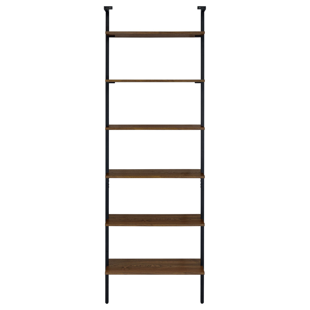 Owens 96-inch 6-shelf Wall Bookshelf Walnut