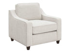 Christine Upholstered Sloped Arm Accent Chair Beige
