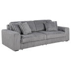 Jacana Corduroy Upholstered Dual Power Chaise Sofa Ivory