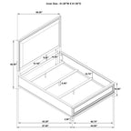 Pembroke 66-inch Eastern King Panel Bed Washed Oak