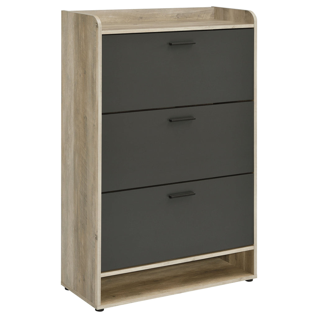 Denia 3-tier Engineered Wood Shoe Cabinet White