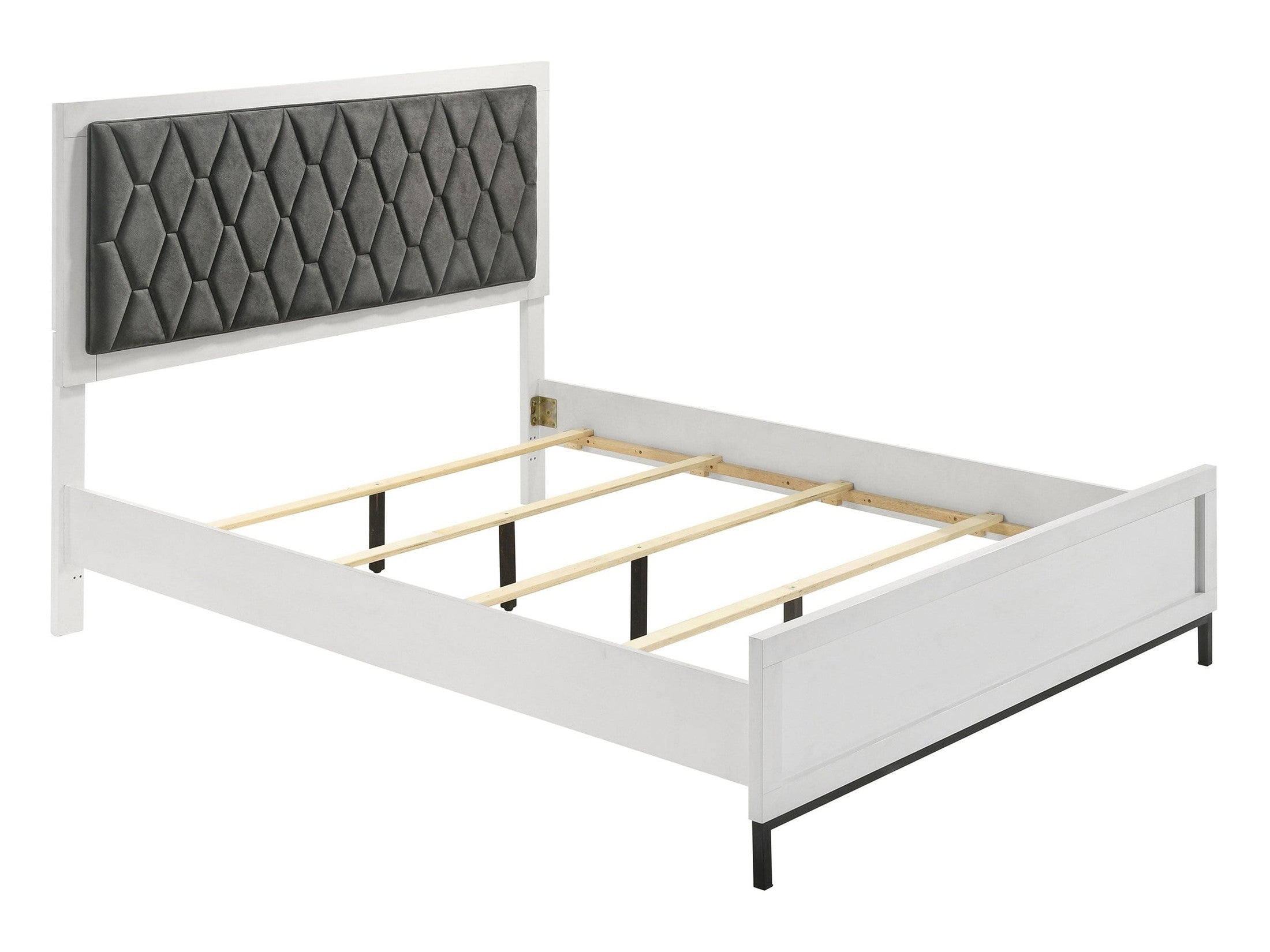 Sonora Eastern King Upholstered Panel Bed White