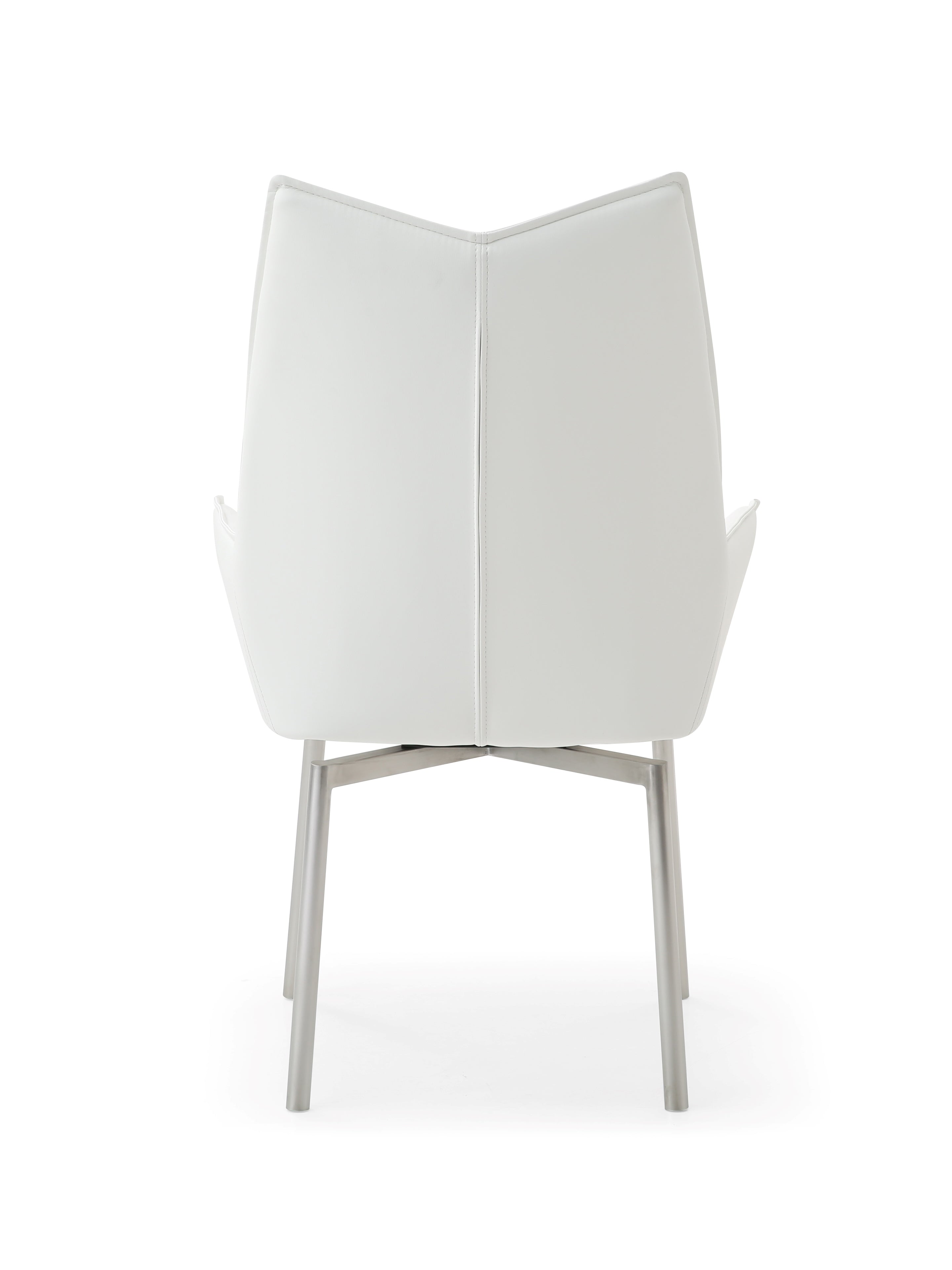 ESF Furniture - 9087 Dining Table 7 Piece Dining Room Set in White - 9087TABLEWHITE-7SET