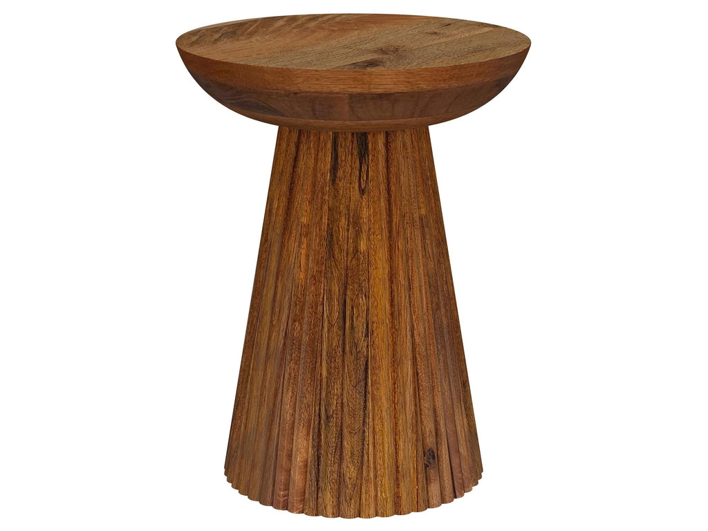 Jacinto Octagonal Solid Mango Wood Side Table Natural Brown