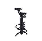 Dallas 2-shelf Curved Freestanding Home Bar Cabinet Silver