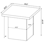 Max Square Engineered Laminate End Side Table Black