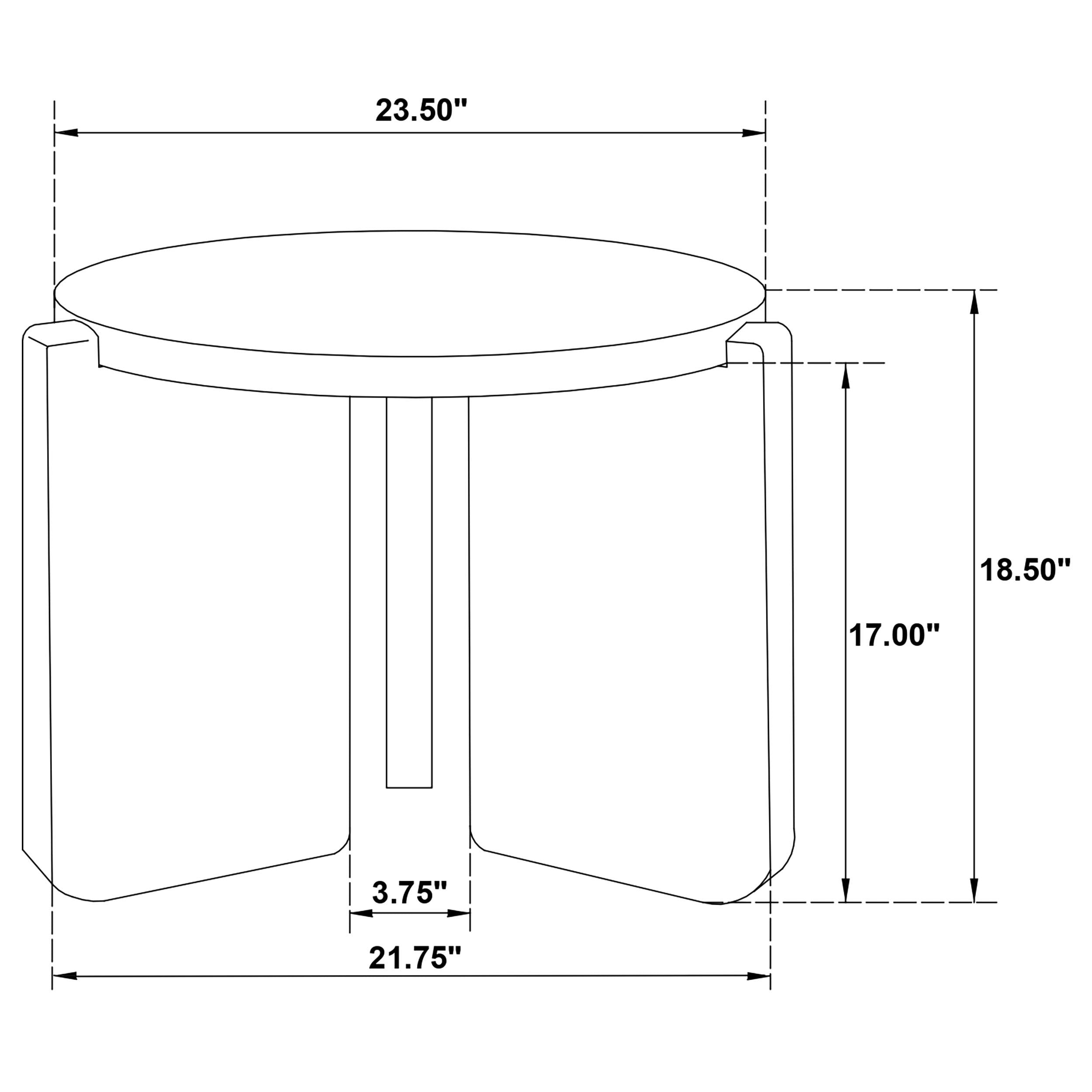 Cordova Round Solid Wood Coffee Table Black