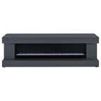 Mallory TV Stand Fireplace Console Bluetooth Speaker Black High Gloss