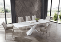 ESF Furniture - 9113 Dining Table 3 Piece Dining Room Set in Gray - 9113DT-3SET