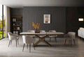 ESF Furniture - 9368 Dining Table 9 Piece Dining Room Set - 9368TABLETAUPE-9SET