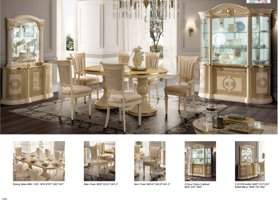 ESF Furniture - Aida Dining Table10 Piece Dining Room Set - AIDATABLE-10SET
