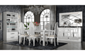 ESF Furniture - Carmen Dining Table 8 Piece Dining Room Set in White - CARMENTABLEWHITE-8SET