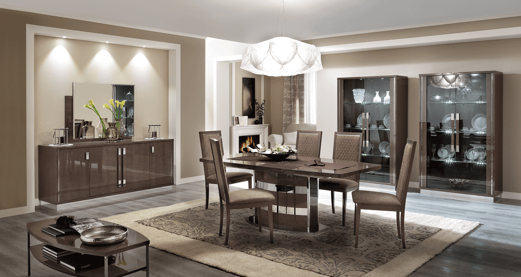 ESF Furniture - Platinum Slim Dining Table 10 Piece Dining Room Set - PLATINUMTABLE-10SET
