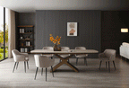 ESF Furniture - 9368 Dining Table 3 Piece Dining Room Set - 9368TABLETAUPE-3SET