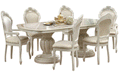 ESF Furniture - Leonardo 7 Piece Dining Table Set in Ceramic  - LEONARDOTABLE-CERAMIC-7SET