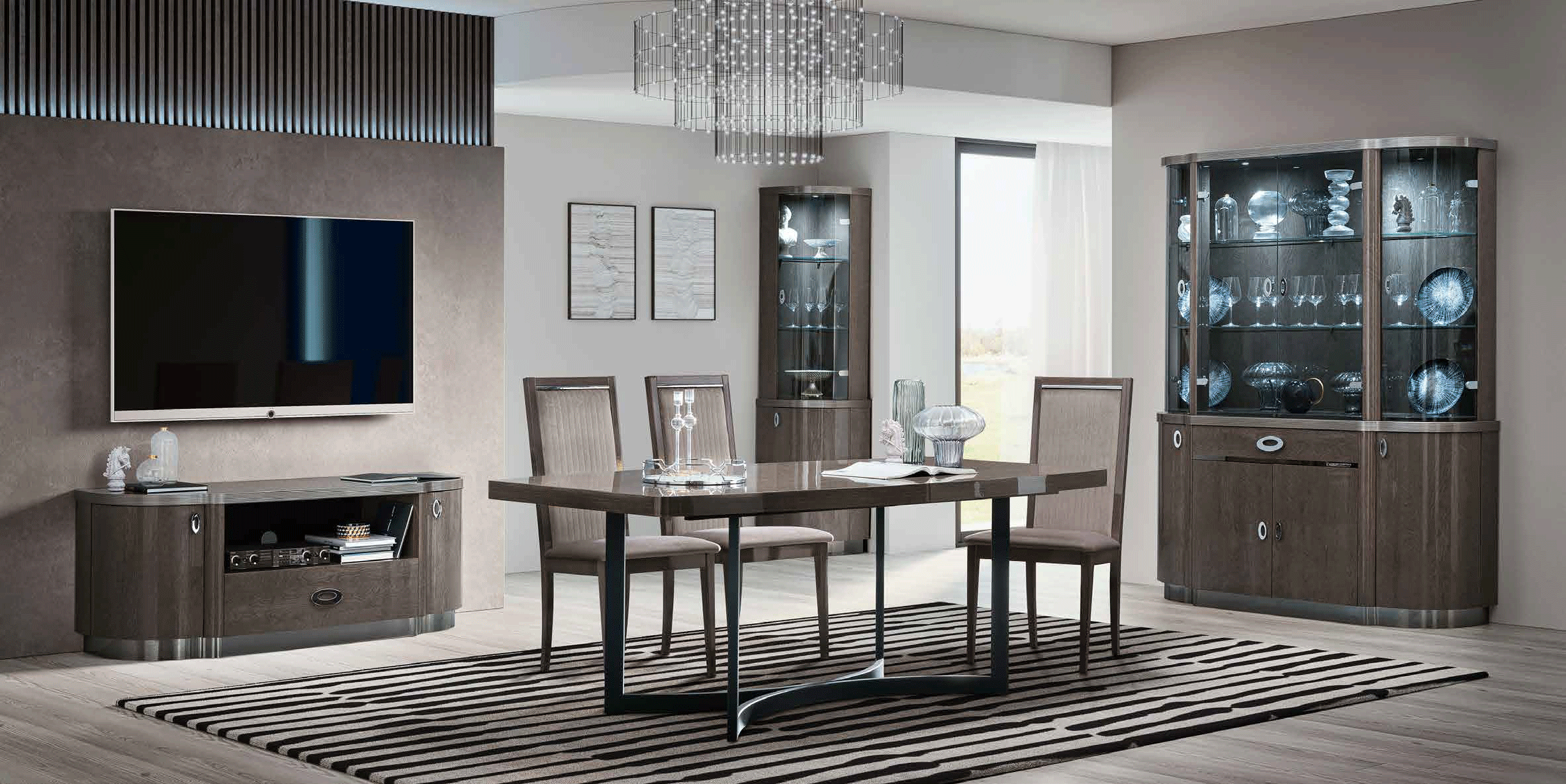ESF Furniture - Armonia Dining Table 12 Piece Dining Room Set - ARMONIADININGTABLE-12SET