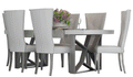 ESF Furniture - KIU Dining Table 7 Piece Dining Room Set - KIUDININGTABLE-7SET