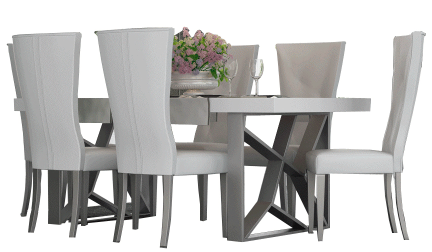 ESF Furniture - KIU Dining Table 7 Piece Dining Room Set - KIUDININGTABLE-7SET