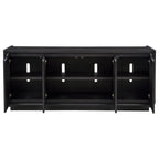 Leandro 72-inch 4-door TV Stand Media Console Burnished Black