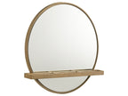 Arini Round Vanity Wall Mirror with Shelf Sand Wash