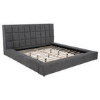 Centergrove Upholstered Eastern King Wingback TV Bed Black