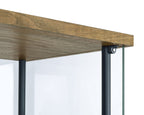 Bellatrix 3-shelf Clear Glass Curio Cabinet Mango