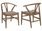 Dinah Wood Wishbone Dining Side Chair Walnut (Set of 2)