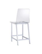 Juelia Clear Acrylic Counter Chair Chrome (Set of 2)