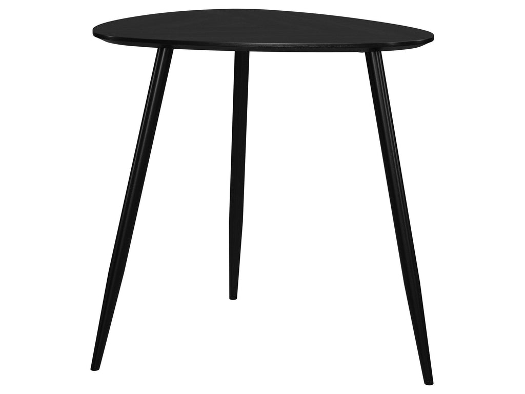 Odessa Triangular Solid Wood End Table Black