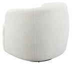Hudson Faux Sheepskin Upholstered Swivel Chair Natural