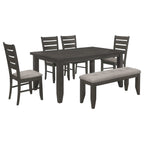 Dalila 5-piece Rectangular Dining Table Set Cappuccino