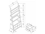 Colella 72-inch 5-shelf Storage Ladder Bookshelf Cappuccino